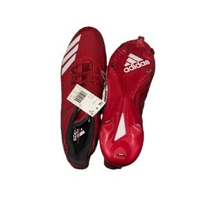 New Adidas Icon Bounce Men’s Baseball Cleats Metal Size 12 Red w/White, Black